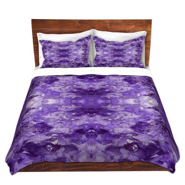 Julia Di Sano Tie Dye Helix Purple, Purple Duvet Cover Queen Size