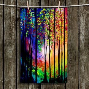 Unique Hanging Tea Towels | Aja Ann - Autumn Eve II Trees | Trees Forest Nature