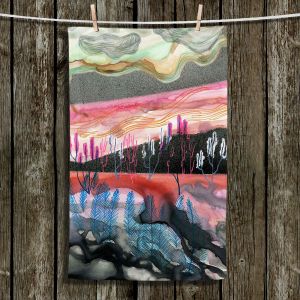 Unique Hanging Tea Towels | Aja Ann - Desert Scape | Desert Abstract Cactus