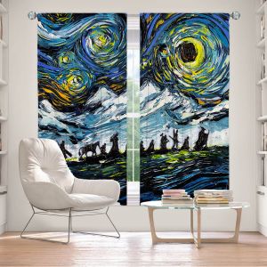 Decorative Window Treatments | Aja Ann - Lord of Fellowship | Mountains, Lord of the Rings, Starry Night van Gogh