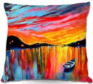 Decorative Outdoor Patio Pillow Cushion | Aja Ann - Red Sky at Night