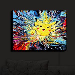 Nightlight Sconce Canvas Light | Aja Ann - van Gogh Pokeman | Childlike Pokemon Colorful
