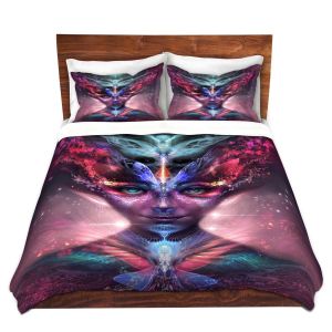 Artistic Duvet Covers and Shams Bedding | Alex Ruiz - Metamorphoses | Abstract Pyschedelic