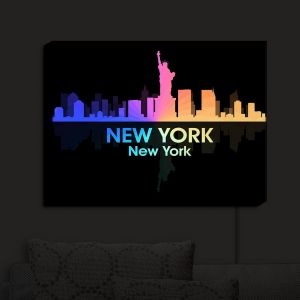 Nightlight Sconce Canvas Light | Angelina Vick - City V New York New York