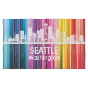 Artistic Pashmina Scarf | Angelina Vick - City II Seattle Washington | Skyline Downtown