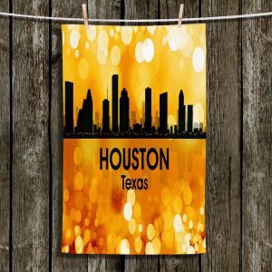 Unique Hanging Tea Towels | Angelina Vick - City lll Houston Texas | Skyline Downtown