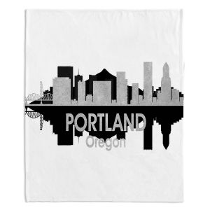 Decorative Fleece Throw Blankets | Angelina Vick - City IV Portland Oregon