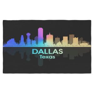 Artistic Pashmina Scarf | Angelina Vick - City V Dallas Texas | Skyline Downtown Dallas Colorful