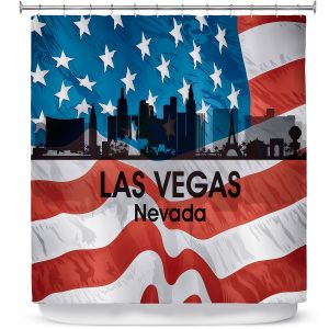 Premium Shower Curtains | Angelina Vick - City VI Las Vegas Nevada