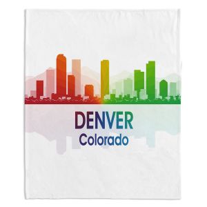 Decorative Fleece Throw Blankets | Angelina Vick - City I Denver Colorado