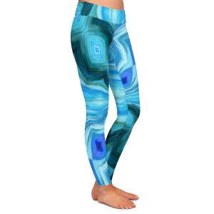 Casual Comfortable Leggings | Angelina Vick - Float Abstract 1 | abstract pattern circular symmetry
