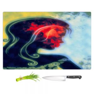 Artistic Kitchen Bar Cutting Boards | Angelina Vick - I Walked Away 2 | silhouette profile face