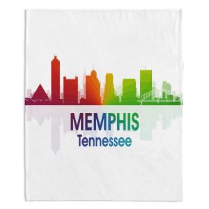 Decorative Fleece Throw Blankets | Angelina Vick - City I Memphis Tennessee