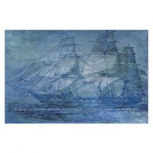 Decorative Floor Covering Mats | Angelina Vick - Sailboat Quote 2 | Schooner ship ocean pirate captain sea