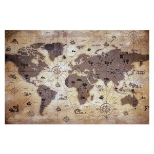 Decorative Floor Coverings | Angelina Vick - Whimsical World Map V