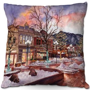 Throw Pillows Decorative Artistic | Anne Gifford - Boulder Pearl Street | Colorado Mountains