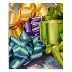 Decorative Fleece Throw Blankets | Anne Gifford - Bows 1 | Christmas, Birthday, Present