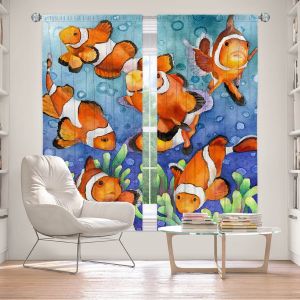 Decorative Window Treatments | Anne Gifford - Clown Fish | Ocean sea creatures nature