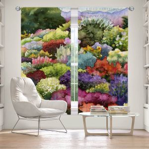 Decorative Window Treatments | Anne Gifford - Electric Garden | Landscape nature flowers plants bushes trees