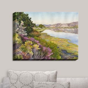 Decorative Canvas Wall Art | Anne Gifford - Oregon Trail | Nature Lake Pond Mountains