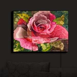 Nightlight Sconce Canvas Light | Anne Gifford - Partitioned Rose 3