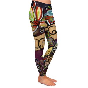 Casual Comfortable Leggings | Ann Marie Cheung - Dream | Flower abstract collage nature dark whimsical