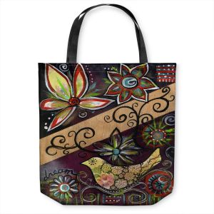 Unique Shoulder Bag Tote Bags | Ann Marie Cheung - Dream | Flower abstract collage nature dark whimsical