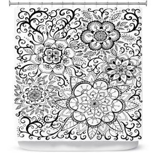 Premium Shower Curtains | Ann Marie Cheung - Floral Mandalas | Pattern repetition spiritual