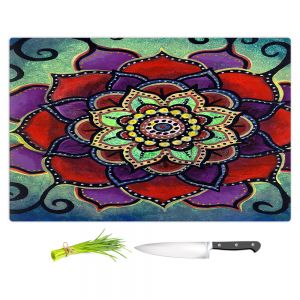Artistic Kitchen Bar Cutting Boards | Ann Marie Cheung - Lotus Mandala 2 | Flower pattern spiritual