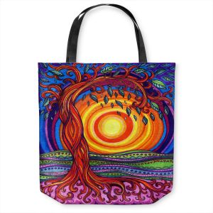 Unique Shoulder Bag Tote Bags | Ann Marie Cheung - Tree of Life | Nature pattern
