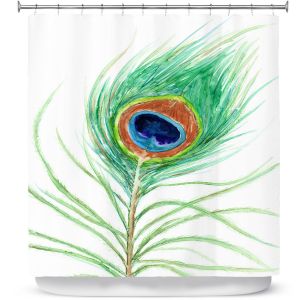 Premium Shower Curtains | Brazen Design Studio - Peacock Feather
