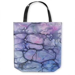 Unique Shoulder Bag Tote Bags | Brazen Design Studio - Violaceae | Abstract natural water stone rock