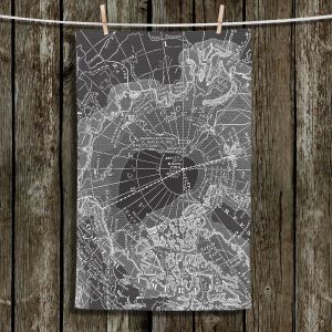 Unique Bathroom Towels | Catherine Holcombe - Arctic Dark Gray Map