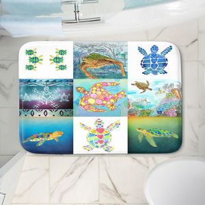 Decorative Bathroom Mats | Catherine Holcombe - Turtle Collage