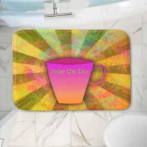 Decorative Bathroom Mats | China Carnella - Coffee Seize the Day | cup outline quote