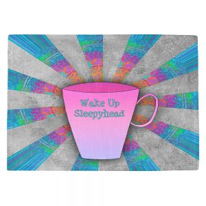 Countertop Place Mats | China Carnella - Coffee Wake Up | cup outline quote