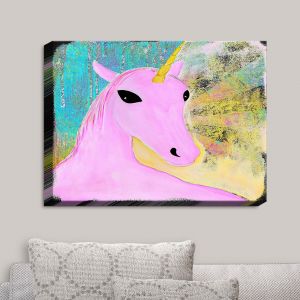 Decorative Canvas Wall Art | China Carnella - Pink Unicorn | Fantasy Make Believe