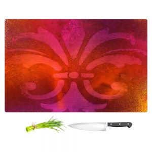 Artistic Kitchen Bar Cutting Boards | China Carnella - Ruby de Lis | fleur de lit symbol shape outline