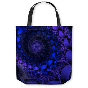 Unique Shoulder Bag Tote Bags | Christy Leigh - Spirling Winds II | Abstract Spiral Fractal