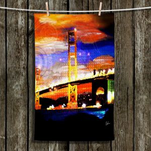 Unique Hanging Tea Towels | Corina Bakke - Golden Gates SF | California Ocean Mountains Bridges