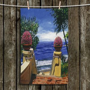 Unique Hanging Tea Towels | David Lloyd Glover - Blue Pacific Ocean | coast ocean beach patio