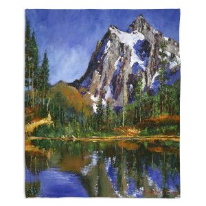 Decorative Fleece Throw Blankets | David Lloyd Glover - Mountain Stillness | landscape mountain nature
