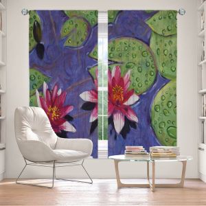 Decorative Window Treatments | David Lloyd Glover - Water Lilies | pond flower nature