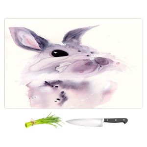 Artistic Kitchen Bar Cutting Boards | Dawn Derman - Bunny Rabbit 1 | Animals Nature