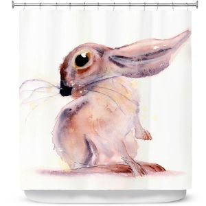 Premium Shower Curtains | Dawn Derman - Bunny Rabbit 3 | Animals Nature