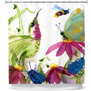 Premium Shower Curtains | Dawn Derman - Calliope Coneflower