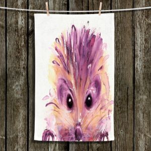 Unique Bathroom Towels | Dawn Derman - Hedgehog | Nature creatures animals small children cute