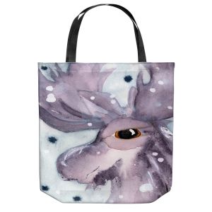 Unique Shoulder Bag Tote Bags | Dawn Derman - Moose | Wild Animals Winter