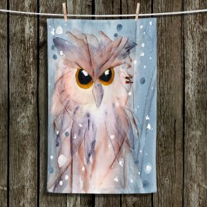 Unique Bathroom Towels | Dawn Derman - Snowy Owl
