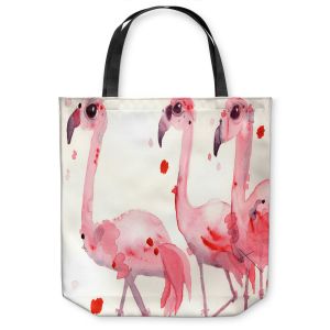 Unique Shoulder Bag Tote Bags | Dawn Derman Three Flamingos